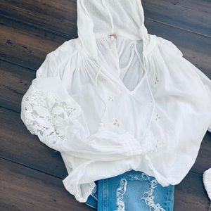 Oversized Free People Hooded Top